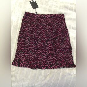The Kooples Ditsy Flower Mini Skirt Pink/Black